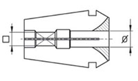 tapping collet internal driver drawing